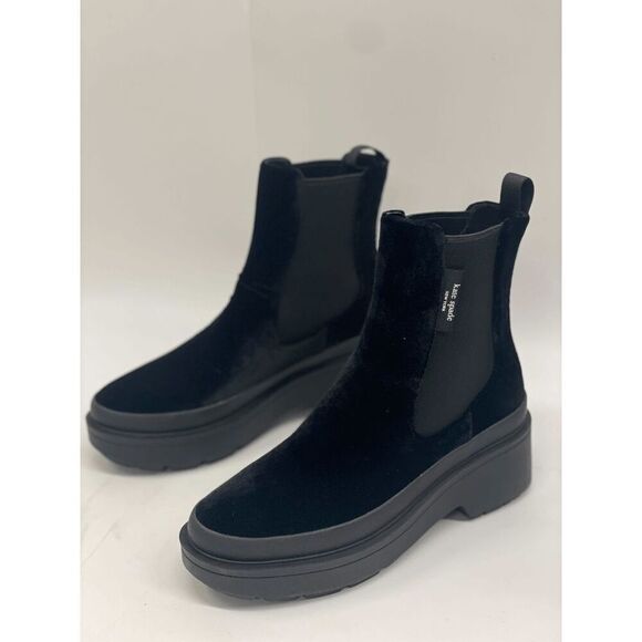 Kate Spade New York Women's Winnie Pull-On Lug-Sole Booties - Black 6.5 - Picture 2 of 7